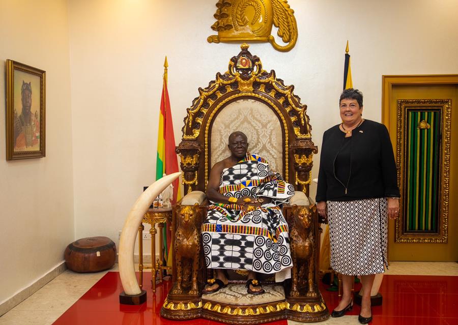 U S Ambassador Visits Kumasi To Meet Asantehene And Embassy Partners
