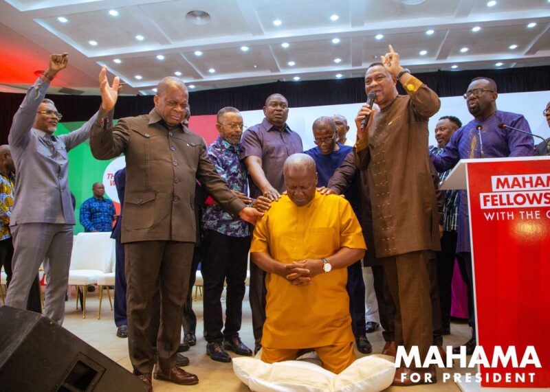 Ghana will see development under you - Owusu-Bampah leads clergymen in prayer for Mahama