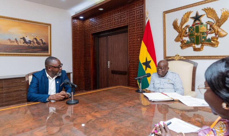 President Nana Akufo-Addo with the Ghana Armwrestling Federation (GAF)