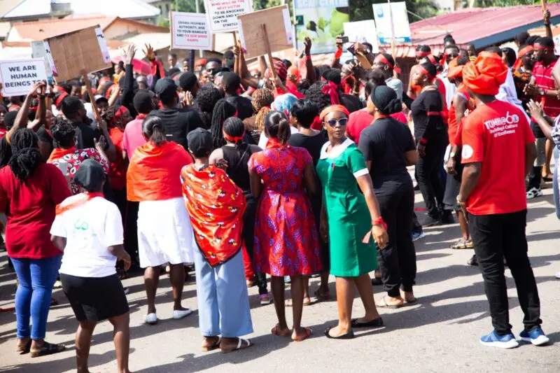 Tetteh Quarshie Memorial Hospital staff protest pedestrian knockdowns