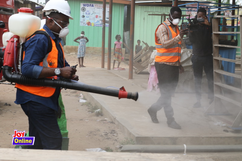 Ga West MCE tests his spraying skills during fumigation exercise ...