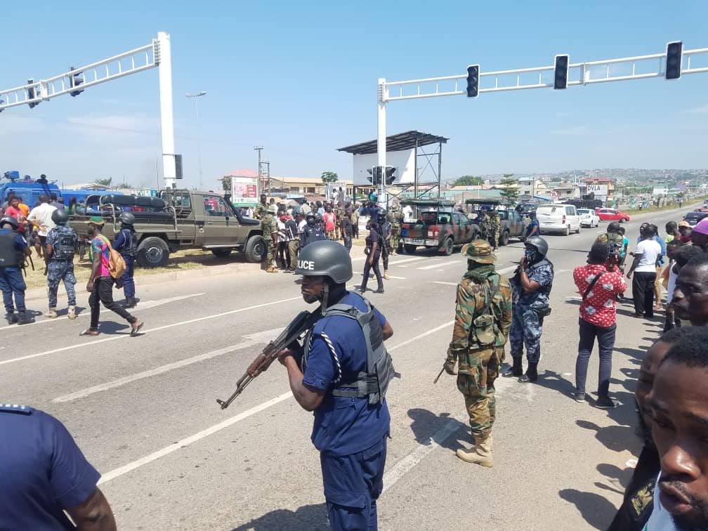 Awoshie traffic light protests