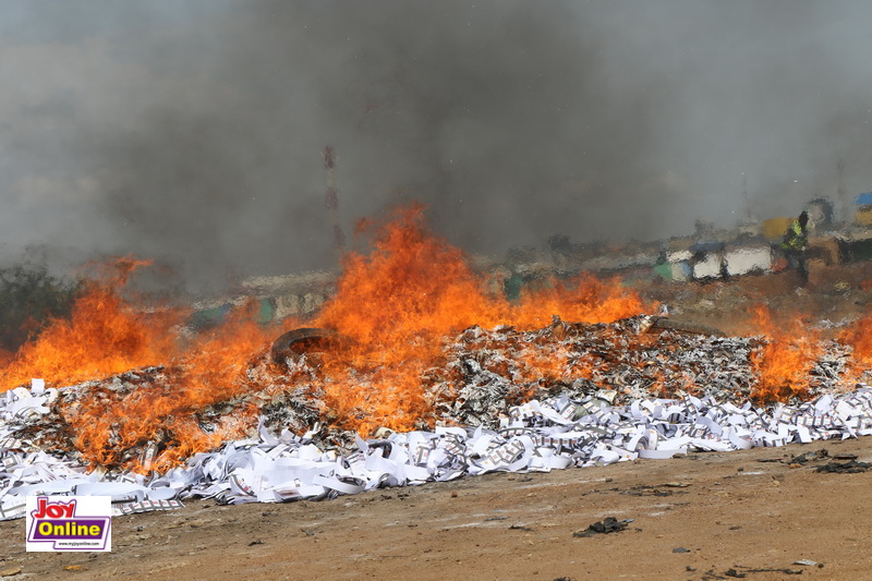 Photos: NDC witnesses burning of excess ballot papers 5