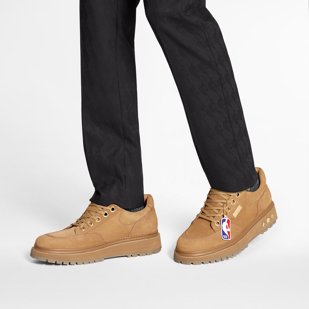 Louis Vuitton NBA Monogram Suede Lace-Up Boots
