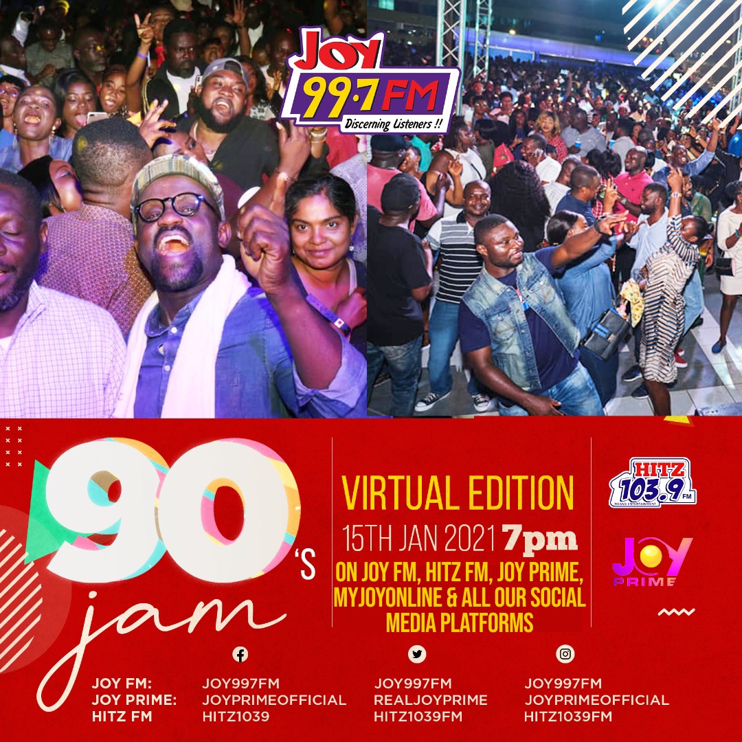 Virtual edition of Joy FM's 90s Jam comes off this Friday