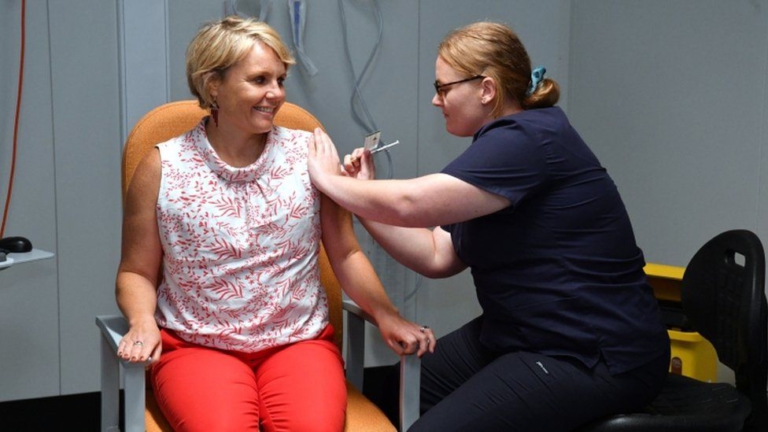 Vaccinations began in Australia last week using the Pfizer jab