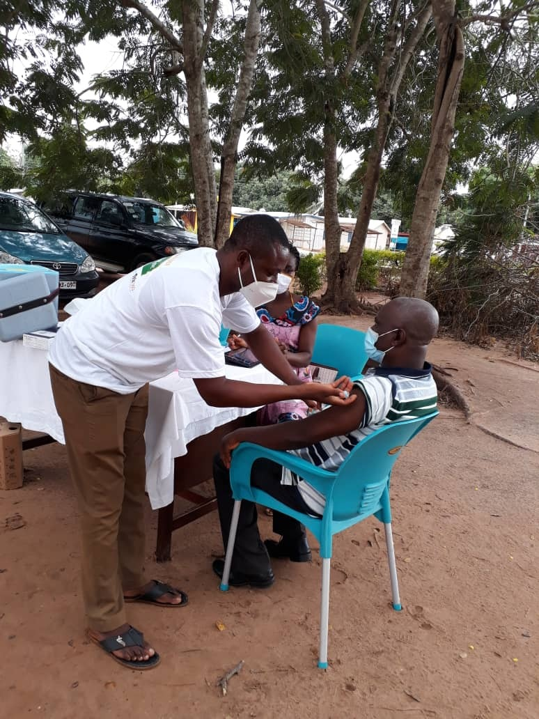 Vaccination of health workers in Akatsi South for Covid-19 ...