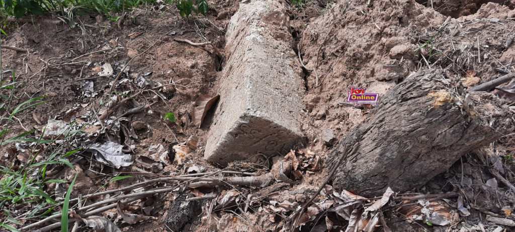 Forest reserve boundary pillar at Subin Belt reserve www.myjoyonline.com