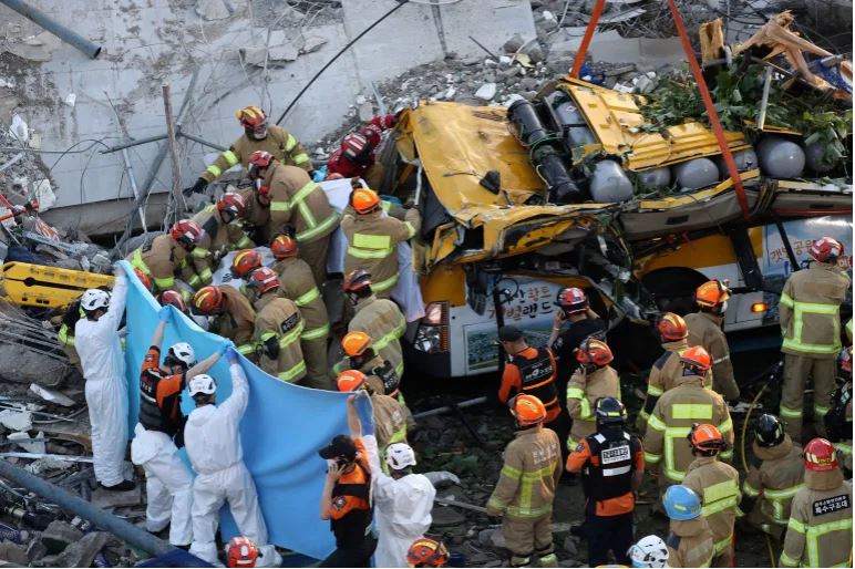 9 dead after bus crushed in South Korea building collapse - MyJoyOnline