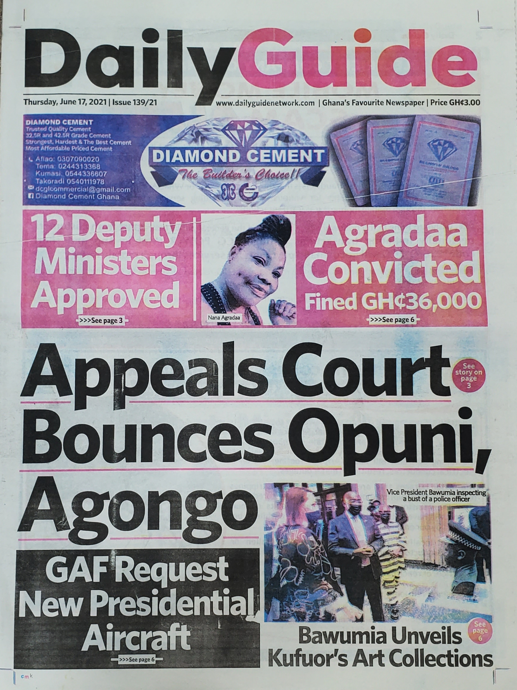 Today S Front Pages Thursday June 17 21 Myjoyonline Com