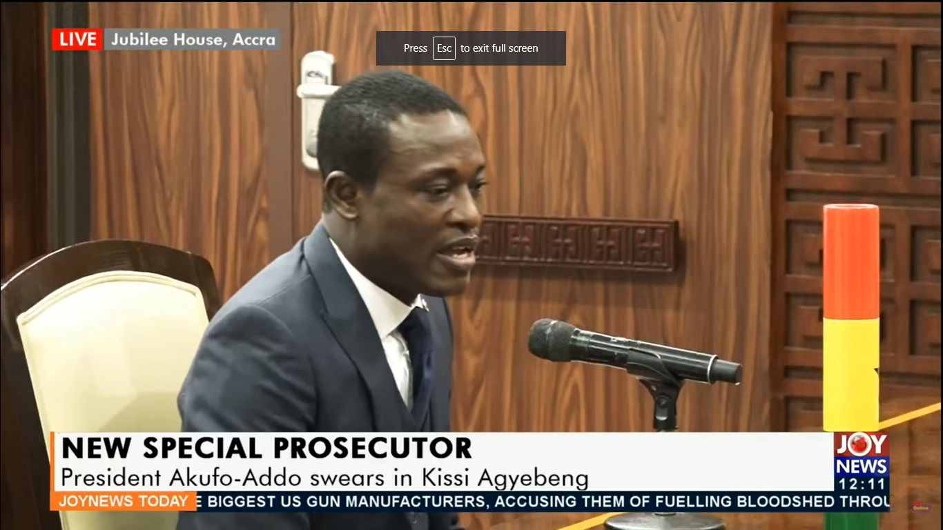 Playback: Akufo-Addo Swears In Kissi Agyebeng As New Special Prosecutor ...