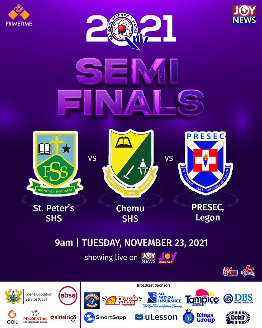 NSMQ 2021 Presec, St Peter's and 7 other schools face off to determine