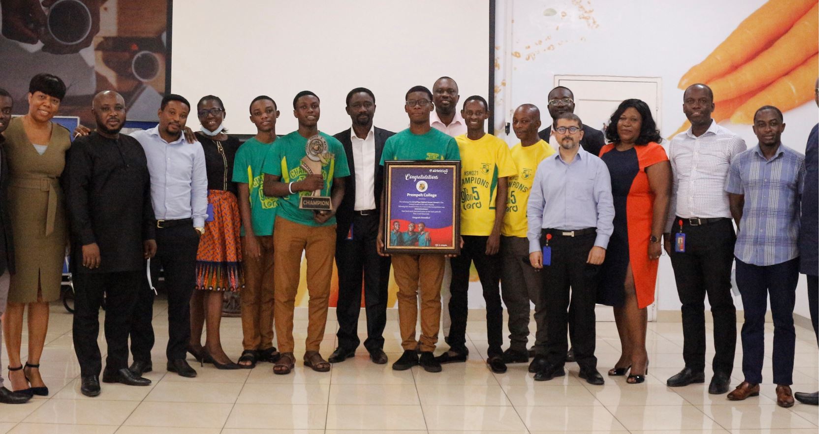 nsmq-2021-winners-prempeh-college-pay-courtesy-call-on-airteltigo