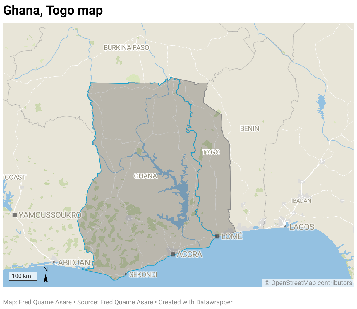 Ghana Togo Reaffirms International Borderlines MyJoyOnline   Ghana Togo Map Nbsp  