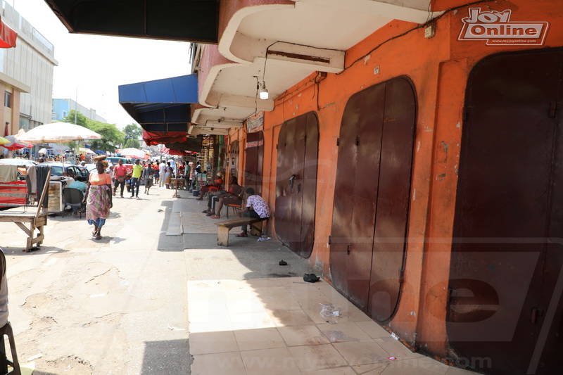 Photos: Accra shops  shut as traders protest economic hardships