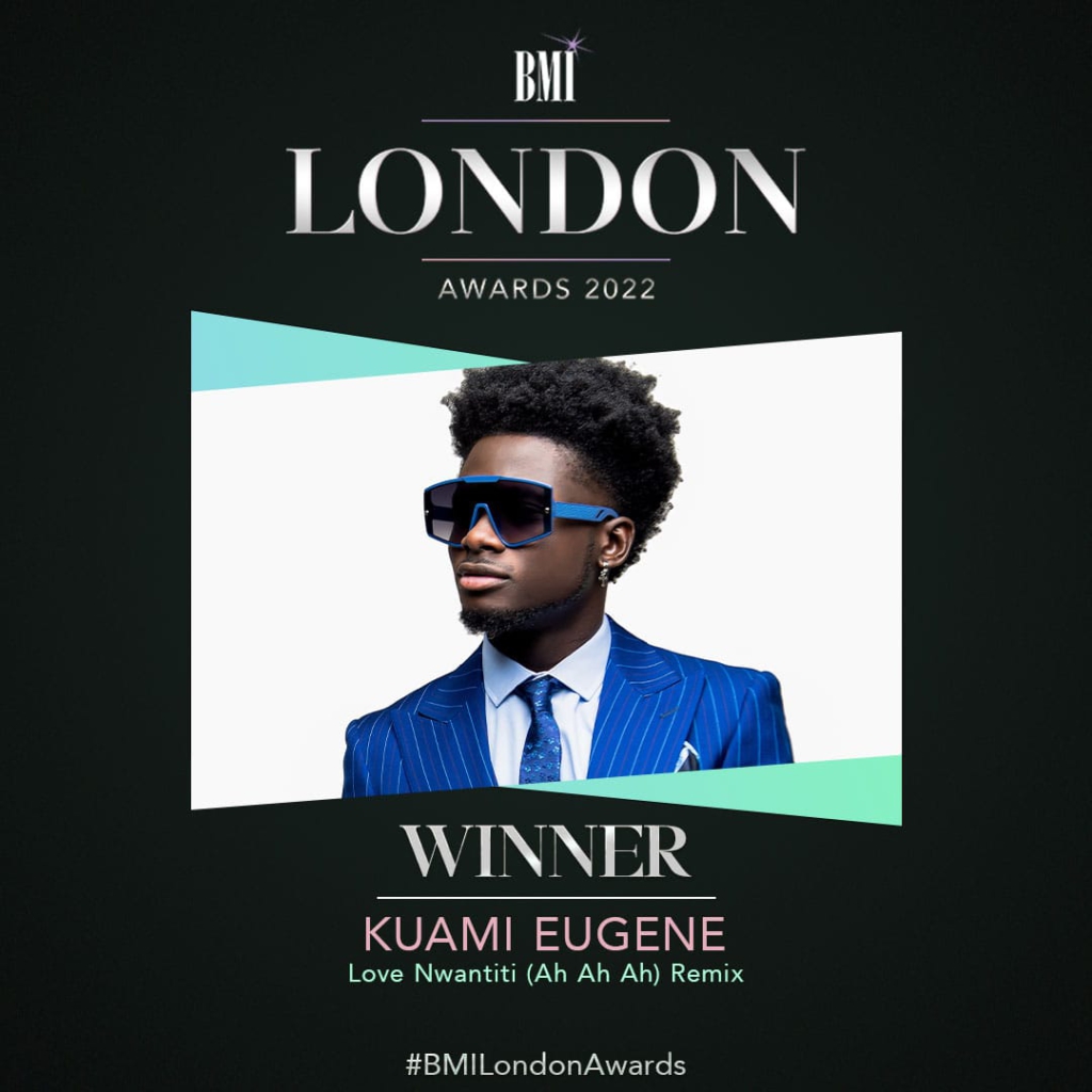 Kuami Eugene grabs 2022 BMI London award