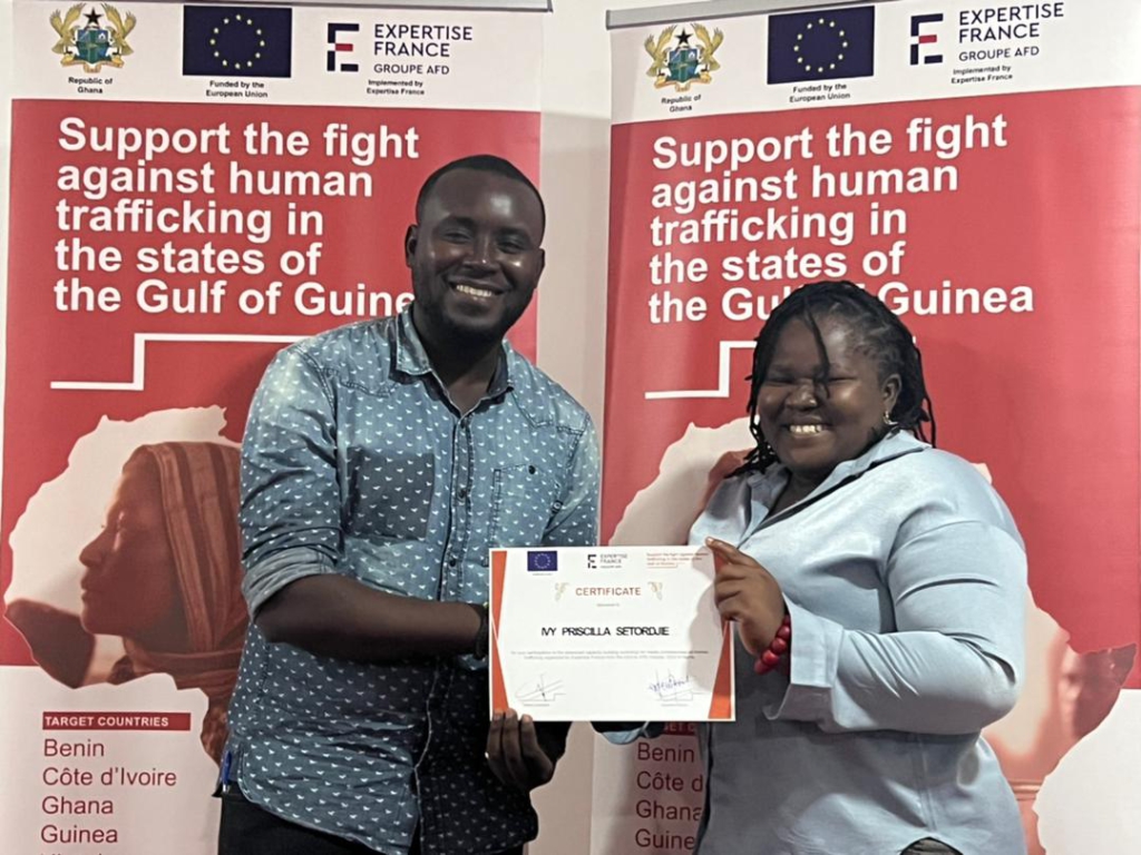 Advance training on human trafficking for journalists by Expertise France ends in Accra