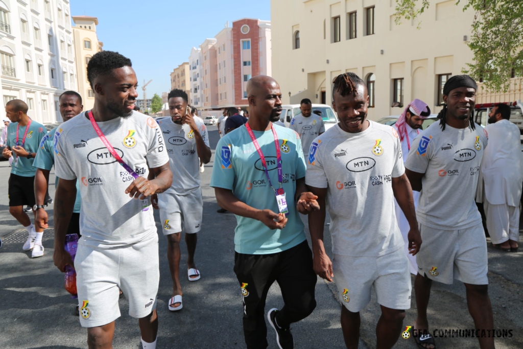 Photos: Black Stars players storm Doha streets ahead of Portugal opener