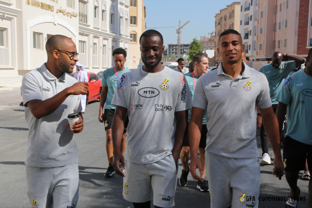 Photos: Black Stars players storm Doha streets ahead of Portugal opener