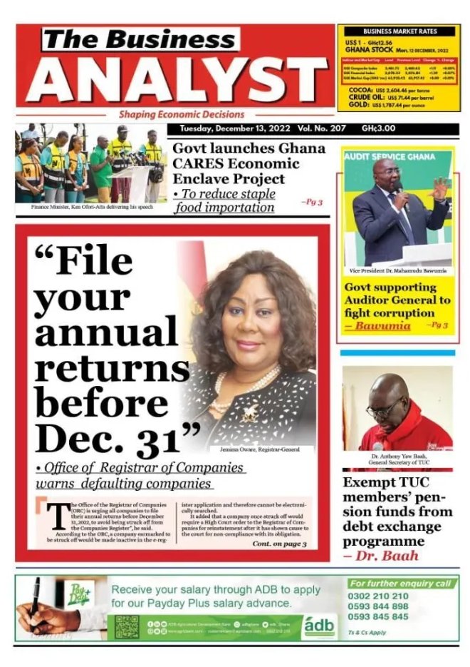 Today's front pages: Tuesday, December 13, 2022