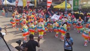 The masqueraders summoned and the people obeyed during Takoradi Xmas street festival