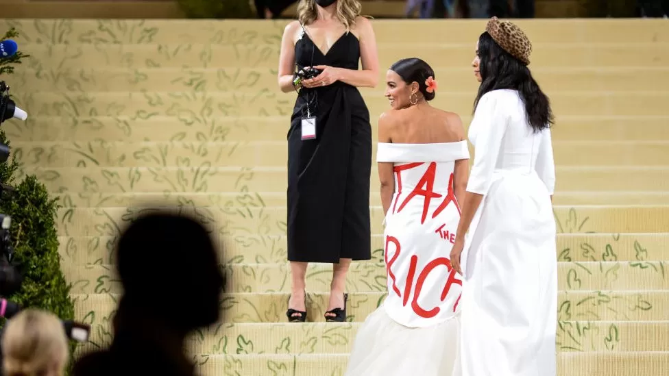 Congresswoman under investigation for Met Gala dress reading 'Tax The Rich'