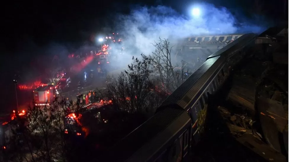 Survivors of Greece train crash describe 'nightmarish seconds'