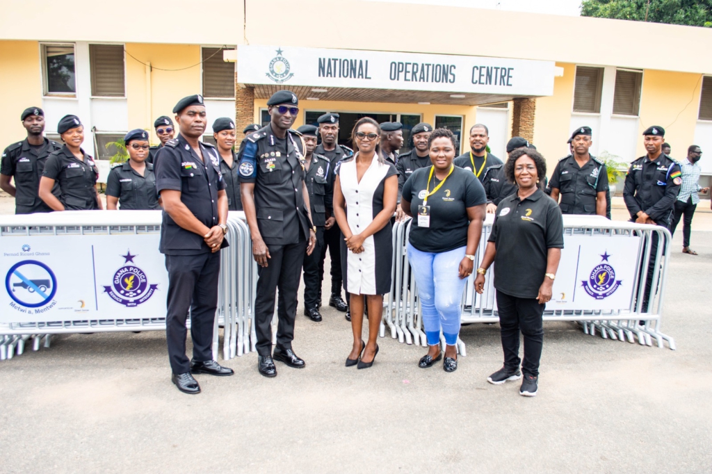 Pernod Ricard Ghana donates barricades to police