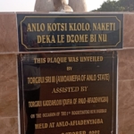 2022 Mini Hogbetsotso plaque destroyed by unknown persons