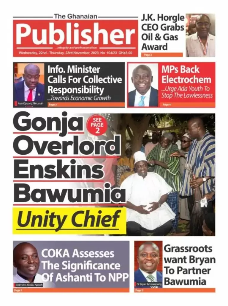 Today's front pages: Wednesday, November 22, 2023 - MyJoyOnline