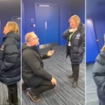 Couple gets engaged in tunnel at Albion Premier League match