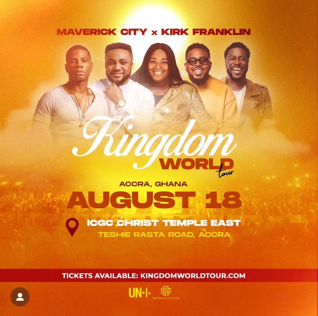 Kirk Franklin, Maverick City set for concert in Ghana on August 18