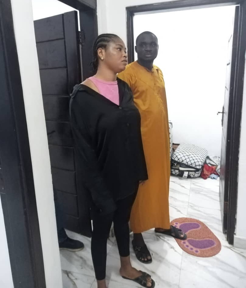 Abigail and Adeboye upon their arrest