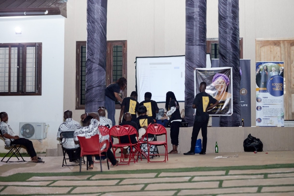 The Coders Who Travel Inc. team setting up at the residence of the chief